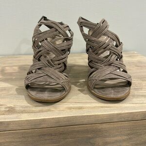 Ladies Strappie Wedges - gently worn - 8.5